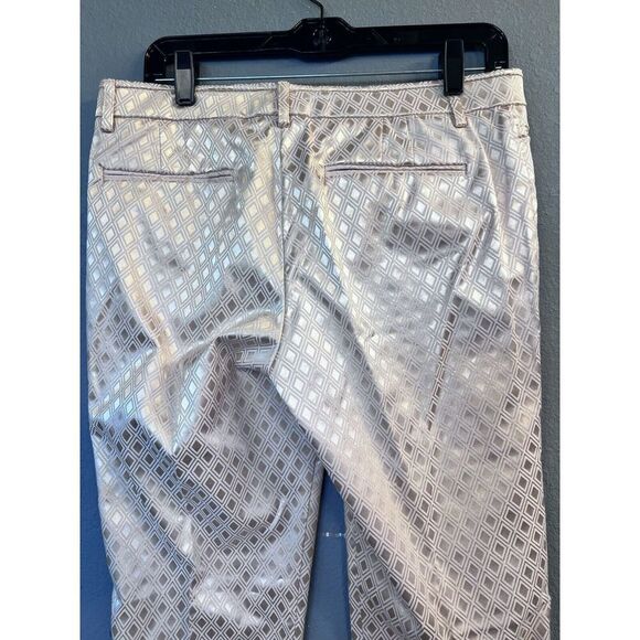 New York‎ And Company Crosby Pant Slim Leg Stretch Size 6 Shiny Gold NWT - Picture 5 of 10